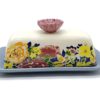 Studio California Vintage Floral Ceramic Butter Dish With Lid - Image 3